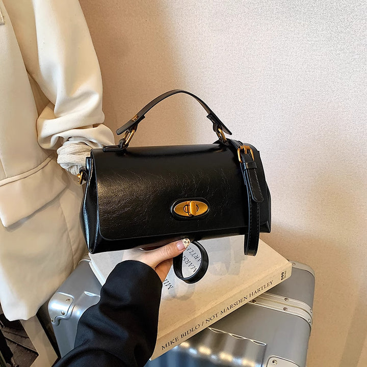Vintage-Inspired Structured Satchel Bowlift