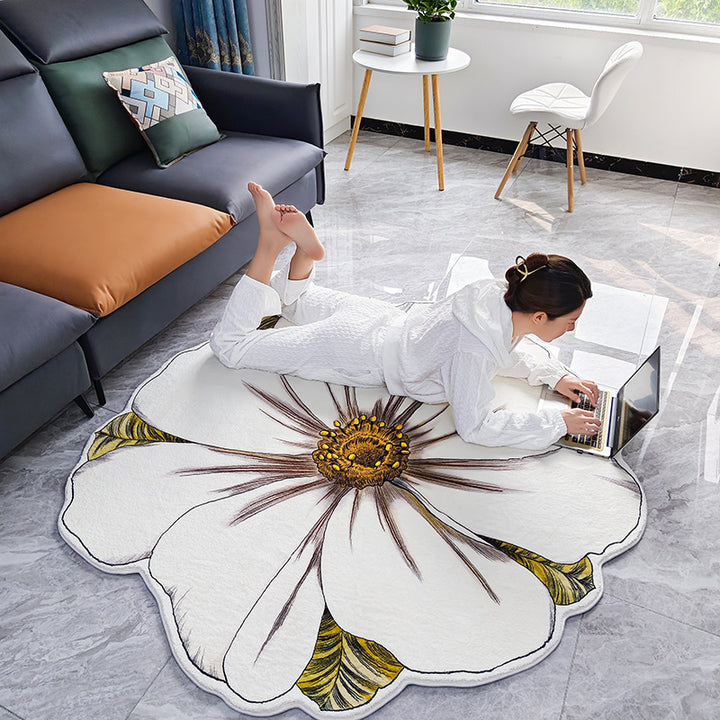Floral-Shaped Area Rug Bowlift