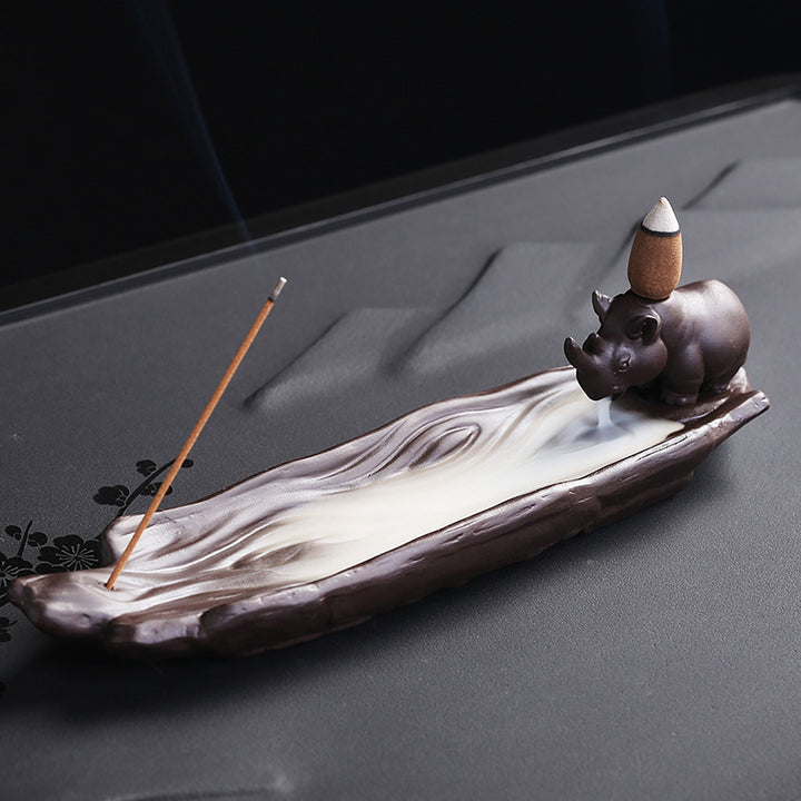 Decorative Hippopotamus-inspired Incense Holder