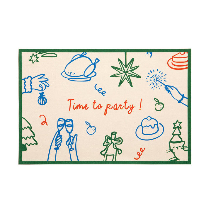 Children's Learning Placemat with Alphabet Print and Wipeable Surface Bowlift