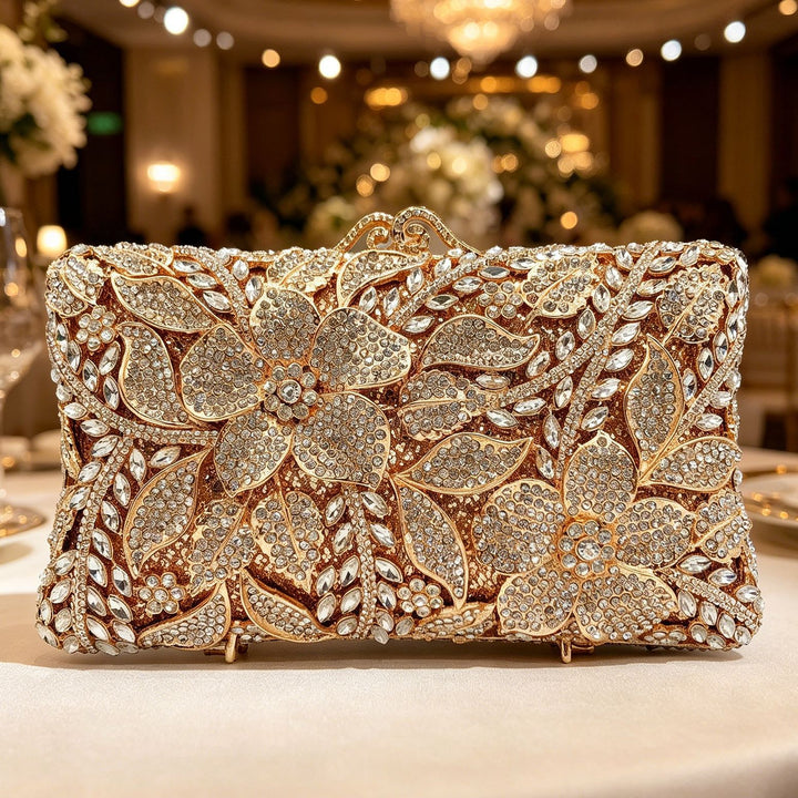 Floral Embellished Evening Clutch