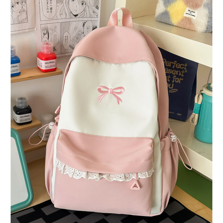 Decorative Bow-Embellished Casual Backpack Bowlift