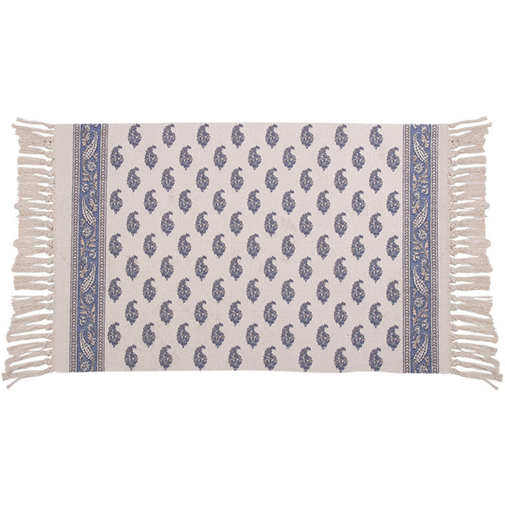 Decorative runner for dining table and console in Boho-Mandala design with fringes Bowlift
