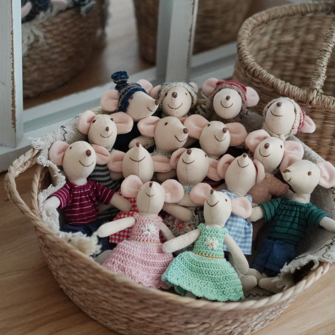 Handmade Organic Linen Long‑Leg Bunny Soft Toy