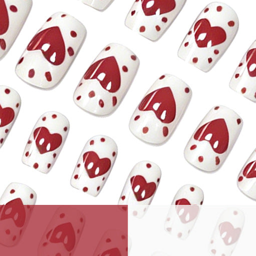 Romantic Heart Design Nail Art Bowlift