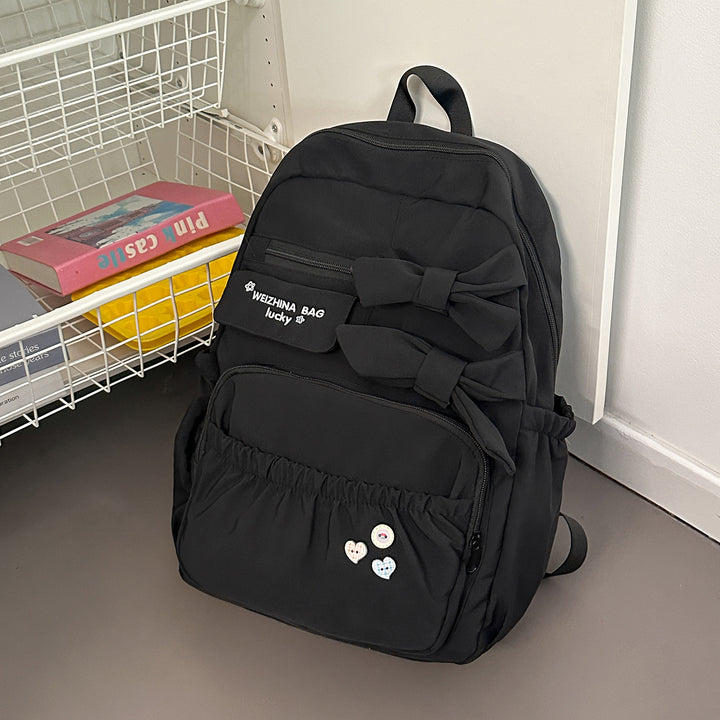 Stylish Bow-Accented Backpack Bowlift