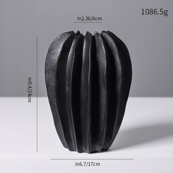 Textured Modern Decorative Ceramic Vase Bowlift