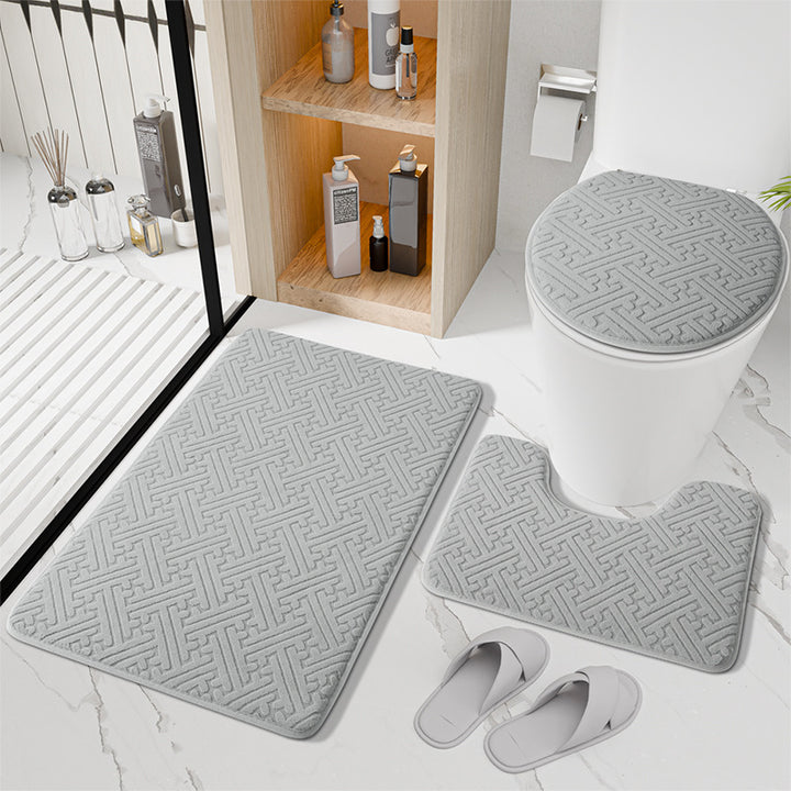 Non-Slip Bathroom Rug Set Bowlift