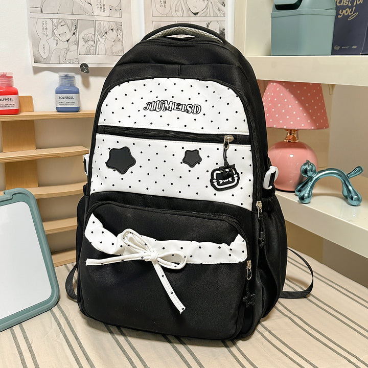 Charming Decorative Star-Embellished Backpack Bowlift
