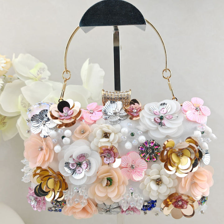 Floral Embellished Evening Clutch