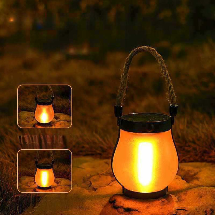 Unisex solar-powered lantern in modern fire design style Bowlift