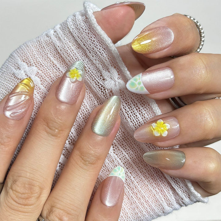 Floral Art Press-On Nail Tips Bowlift