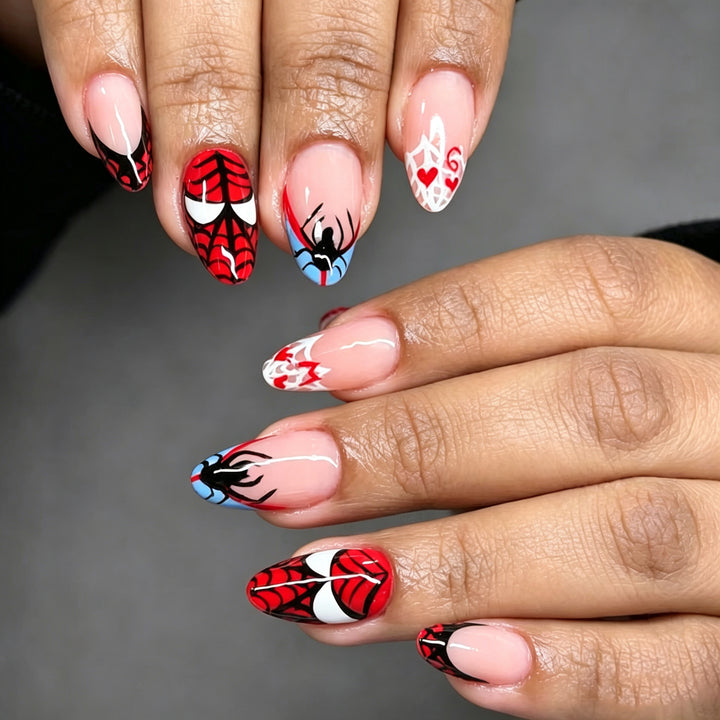 Themed Spider-Man Graphic Press-On Nails Bowlift
