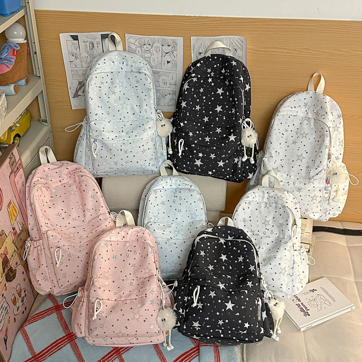 Trendy Star Patterned Backpack Bowlift