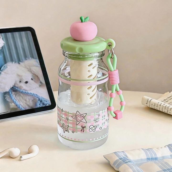 Women's Fruit Infuser Bottle with Practical Spout Stop Bowlift