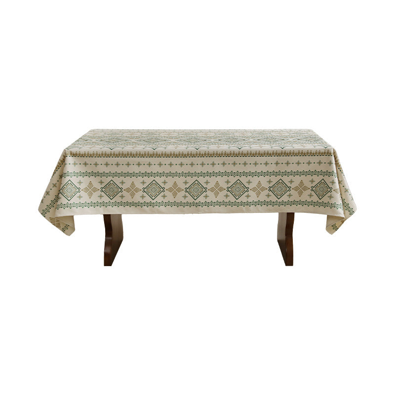 Rectangular tablecloth in Boho pattern with linen look Bowlift