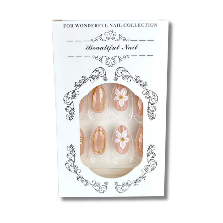 Elegant Gem-Embellished Press-On Nail Set