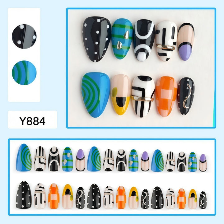 Creative nail tips with geometric designs Bowlift