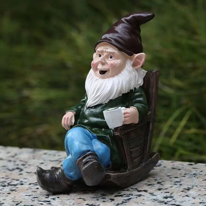 Funny Garden Gnome Decorative Figure Bowlift