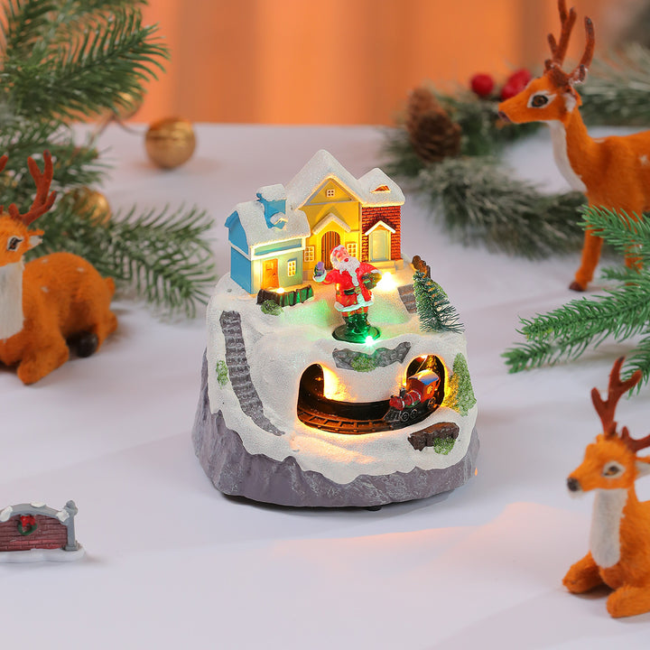 Decorative Light-Up Christmas Village Display Bowlift