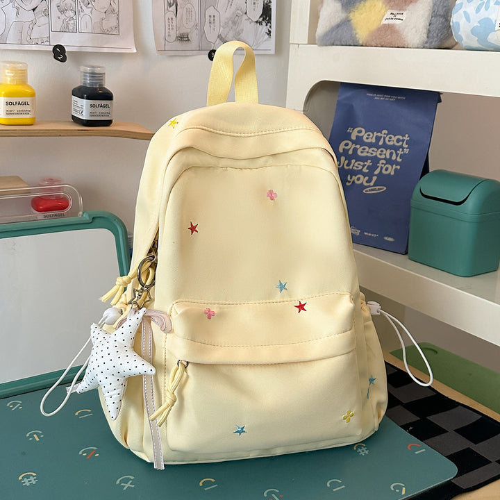 Casual Embroidered Star Backpack Bowlift