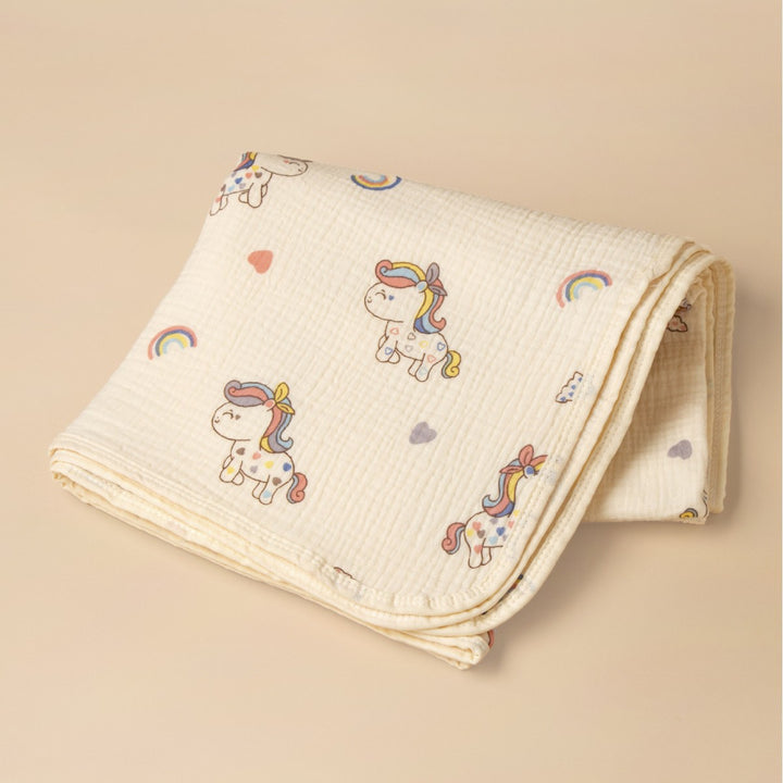 Soft Cotton Vehicle Print Muslin Blanket Bowlift