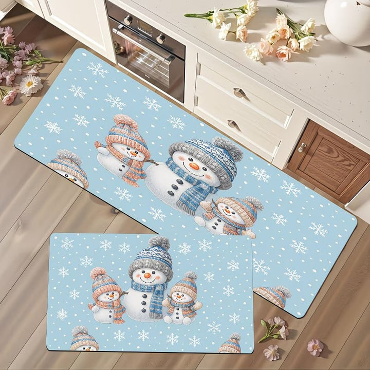 Holiday-Themed Long Indoor Runner Mat Bowlift
