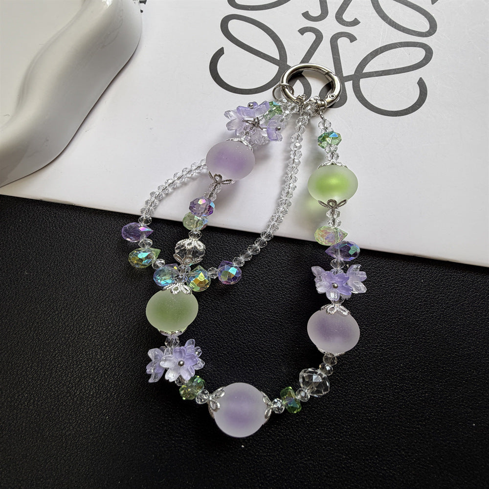 Floral Charm Beaded Keychain Bowlift
