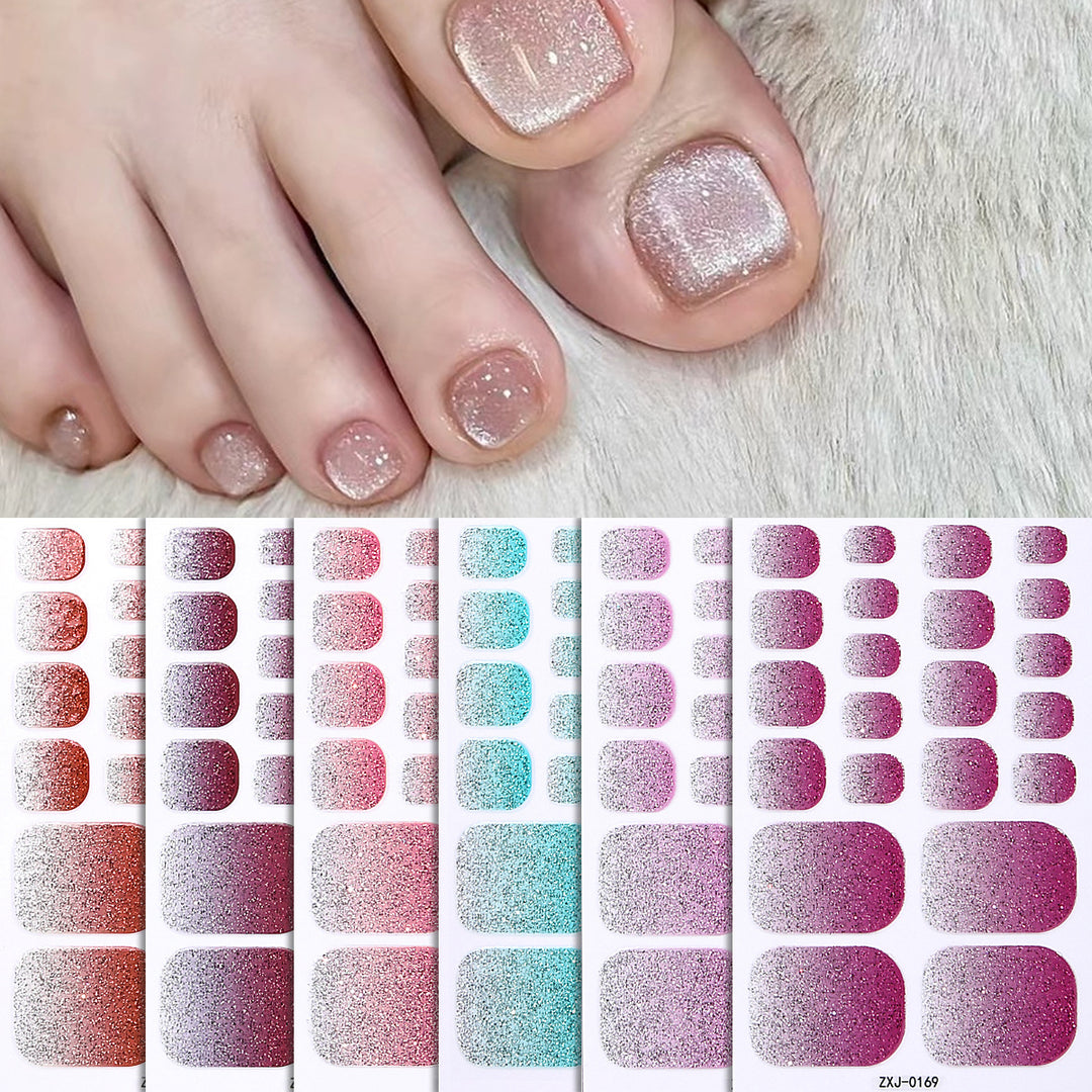 Sparkling Glitter Toenail Wraps