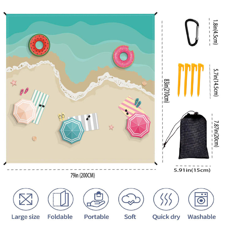 Extra-Large Portable Beach Mat Bowlift