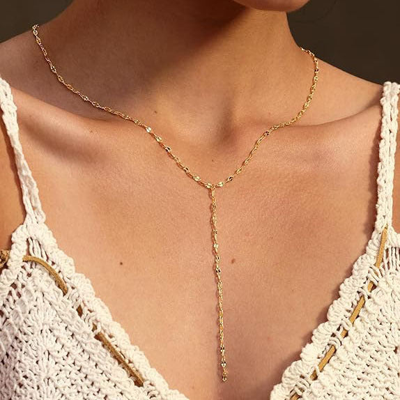 Y-Chain Lariat Necklace Bowlift