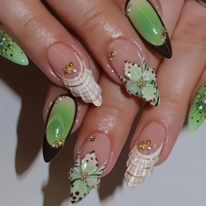 Floral Decorative Nail Art Enhancements Bowlift