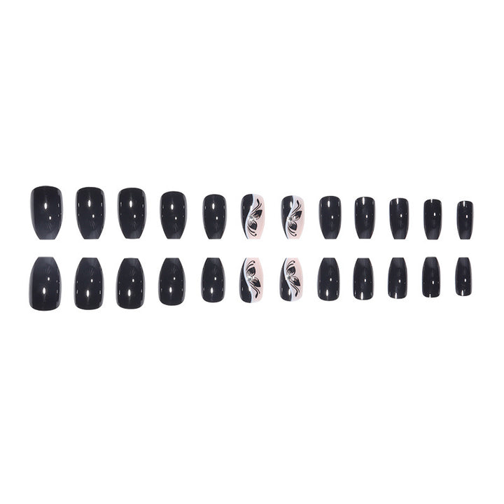Elegant Floral Nail Art Extensions Bowlift