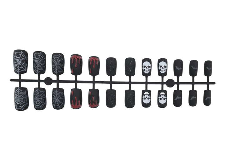 Halloween Artificial Nail Set with Creepy Designs Bowlift