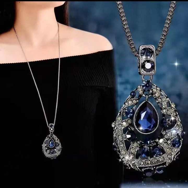 Contemporary Crystal Drop Necklace Bowlift