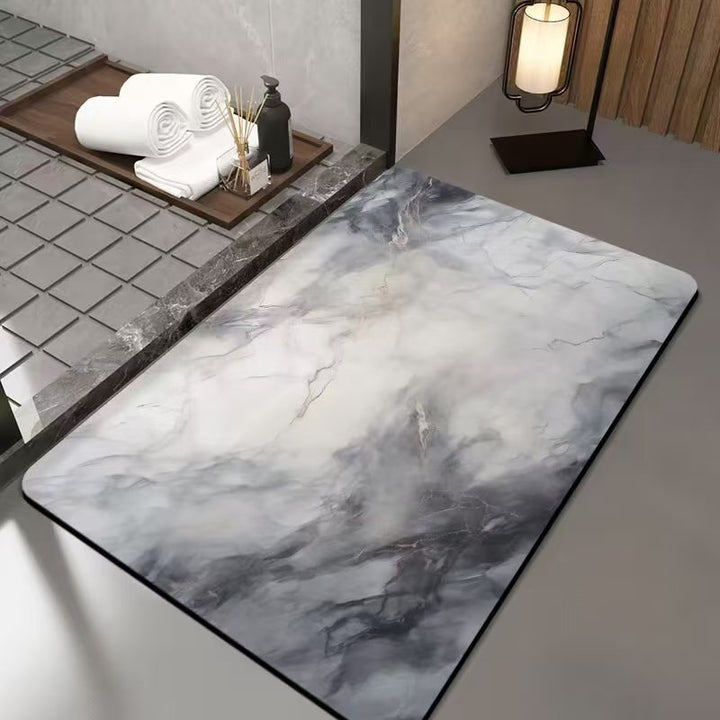 Luxurious Marble Design Bath Mat Bowlift