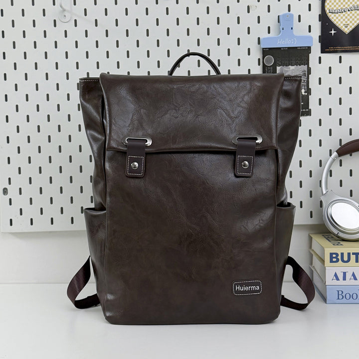 Fashionable Leather Backpack Bowlift