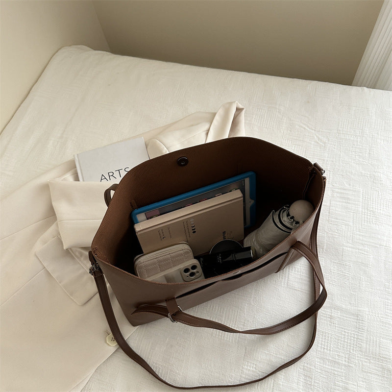 Versatile Vegan Leather Tote Bag