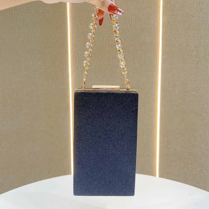 Elegant Crystal-Accented Evening Clutch