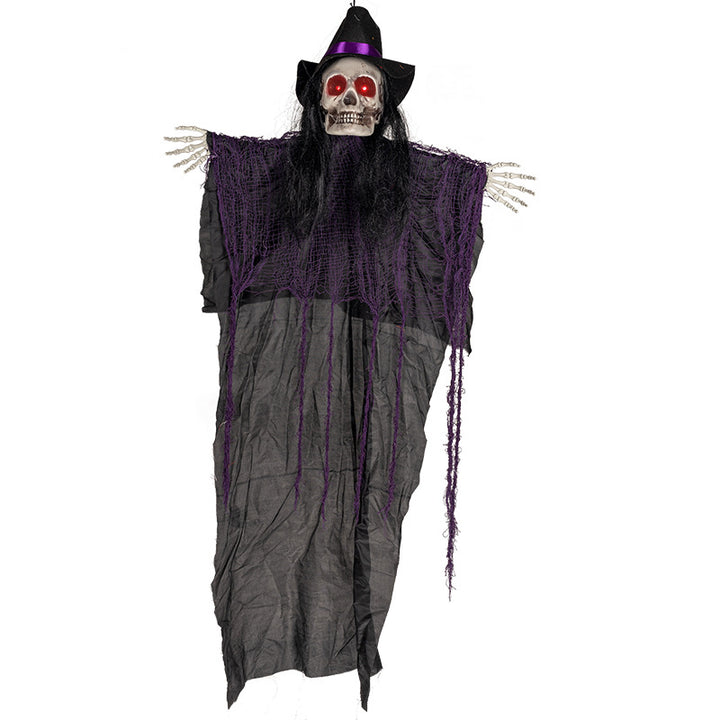 Animated Witch Skeleton Decoration Bowlift