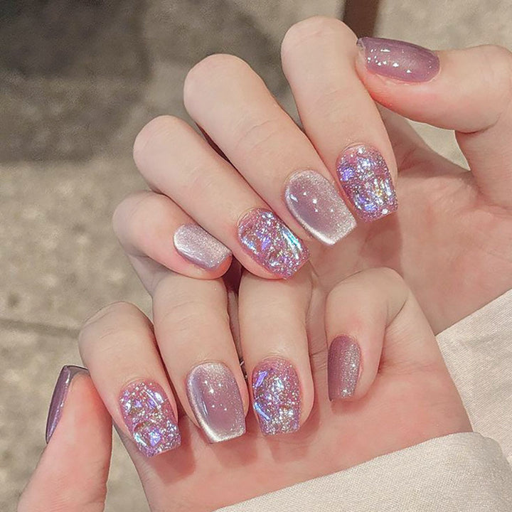 Glamorous Glittered Press-On Nails