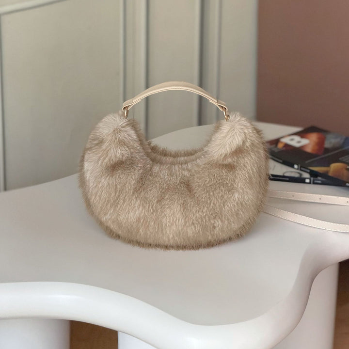 Faux Fur Handheld Bag