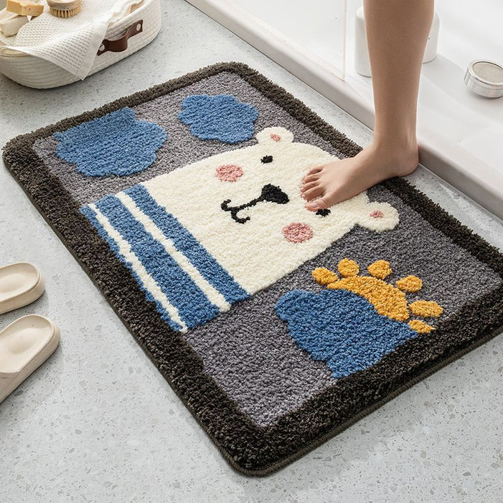 Cute Dog-Themed Bath Mat Bowlift