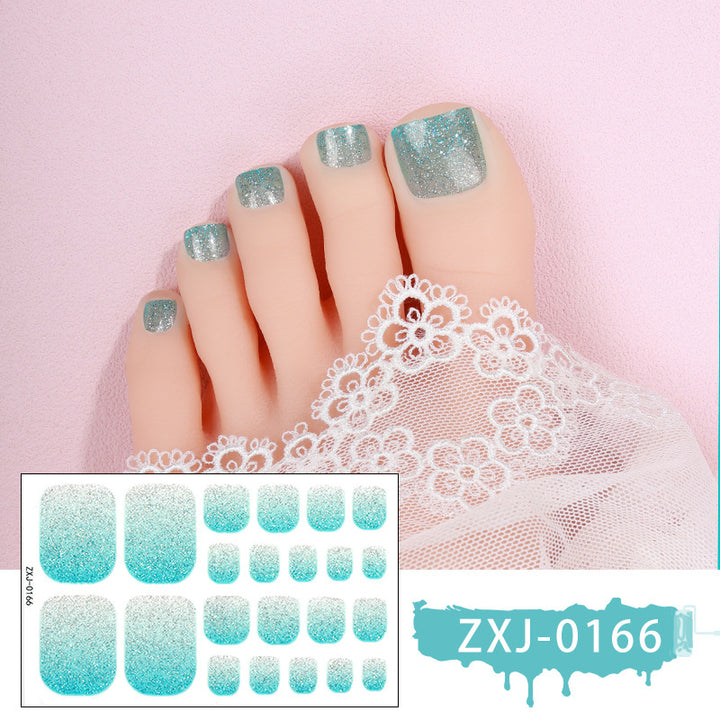 Glitter Gradient Toe Nail Wraps