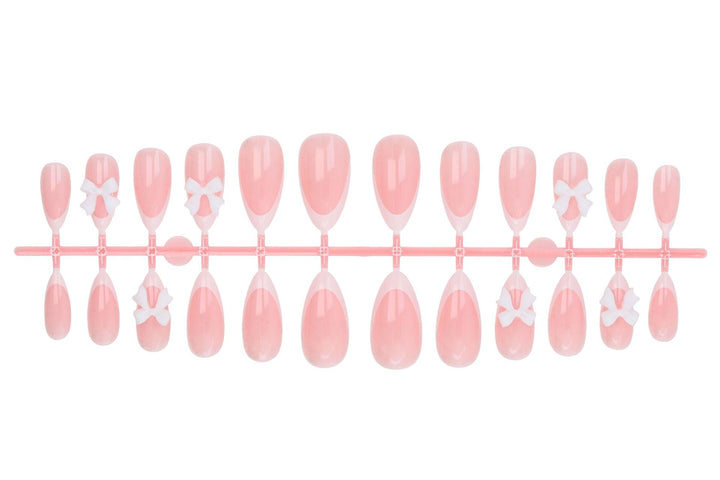 Artificial Nail Set with Playful Bows Bowlift