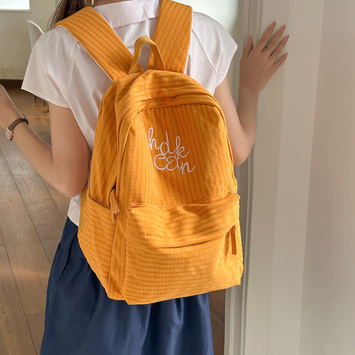 Casual Checked Patterned Backpack Bowlift