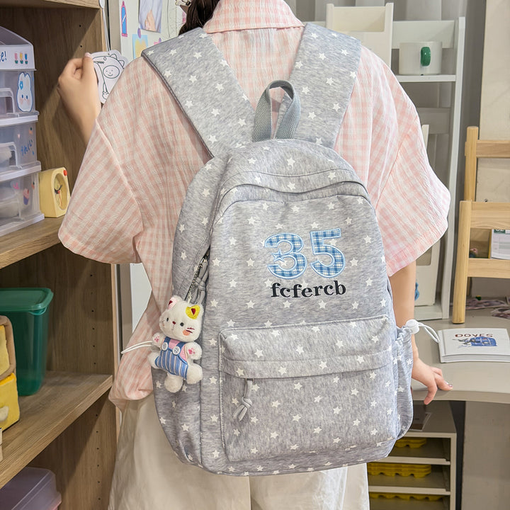 Playful Star-Patterned School Backpack Bowlift