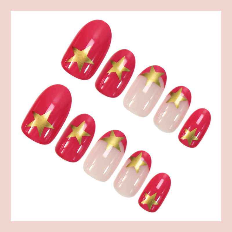 Artificial nail set with creative star design Bowlift