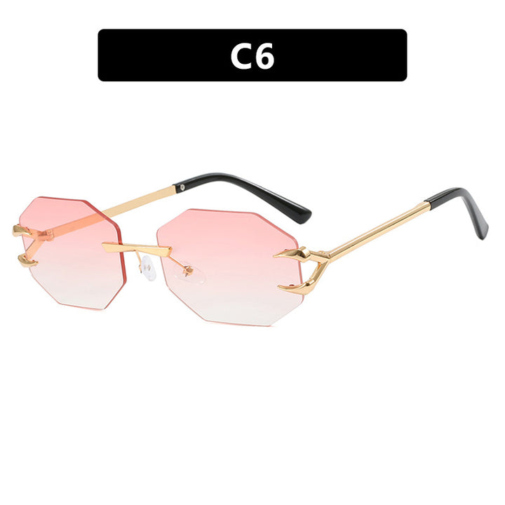 Women's geometric sunglasses with modern metal frame Bowlift