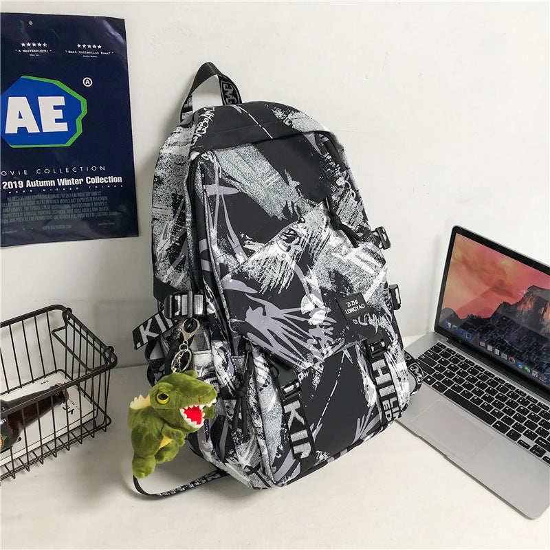 Stylish Graphic Print Backpack Bowlift